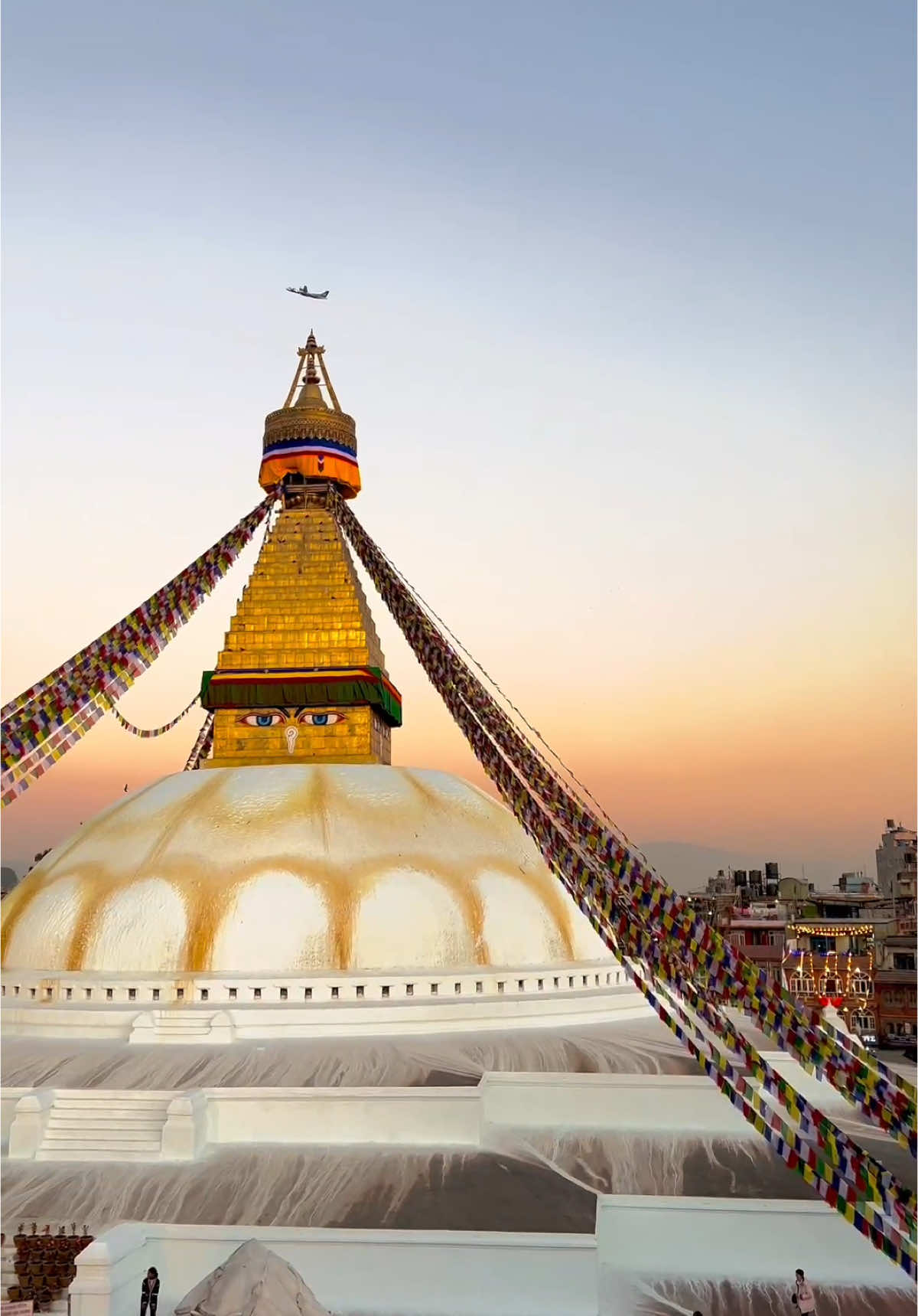 “Golden hour at the iconic Boudhanath Stupa ✨A moment of peace in the heart of Kathmandu. 🕊️” #BoudhanathStupa #GoldenHourVibes #SpiritualNepal #PeacefulMoments #ExploreKathmandu #NepalHeritage #SacredJourney #EveningGlow #TravelDiaries #CulturalBeauty           #nepaltourism  #nepal  #bickyee #nepalfortourism