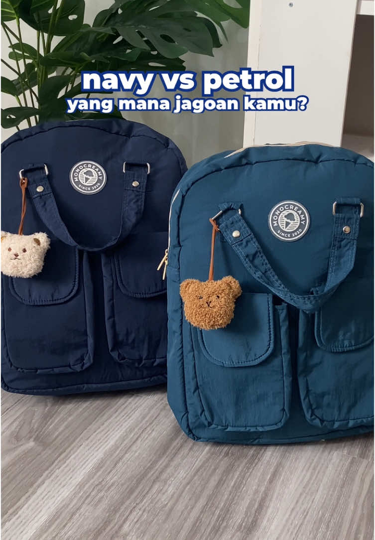 setuju gak sih kalo 2 warna ini tuh seger banget? kalo jagoan kamu yang mana nih btw? buruan di checkout yaa sebelum kehabisan 💙🩵 #monocreamy #rekomendasibackpack #belilokal #tassekolah #ransellaptop #taslaptop #backpack #WIBGAJIAN #PromoGuncang11 #fyp #BackToSchool #BagToSchool