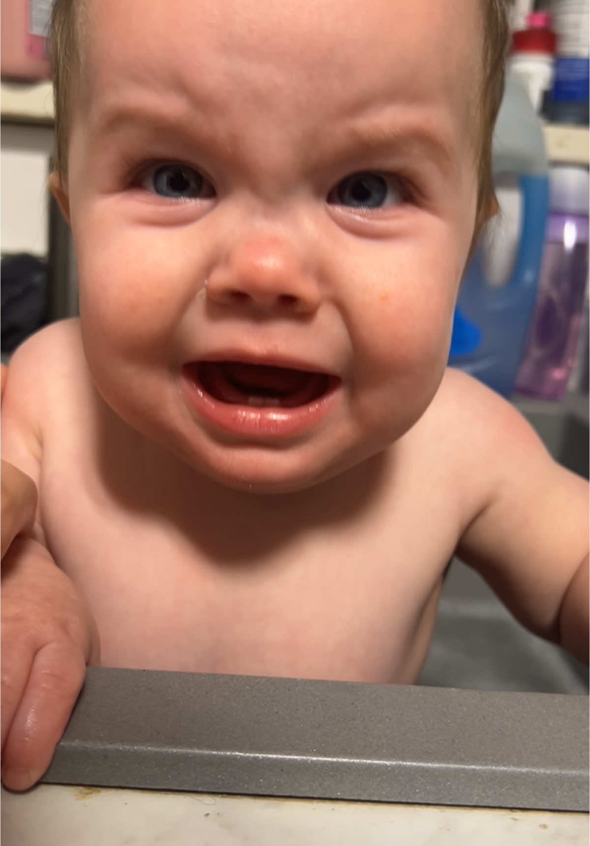 Why does this girl hate bath time! She should be living her best life! #babiesoftiktok #bathtime #bathtimegonewrong 