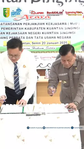 penandatangan Perjanjian Kerjasama atau Memorandum of Understanding (MoU), terkait Bidang Perdata dan Tata Usaha Negara #kuansing #riau #telukkuantan 