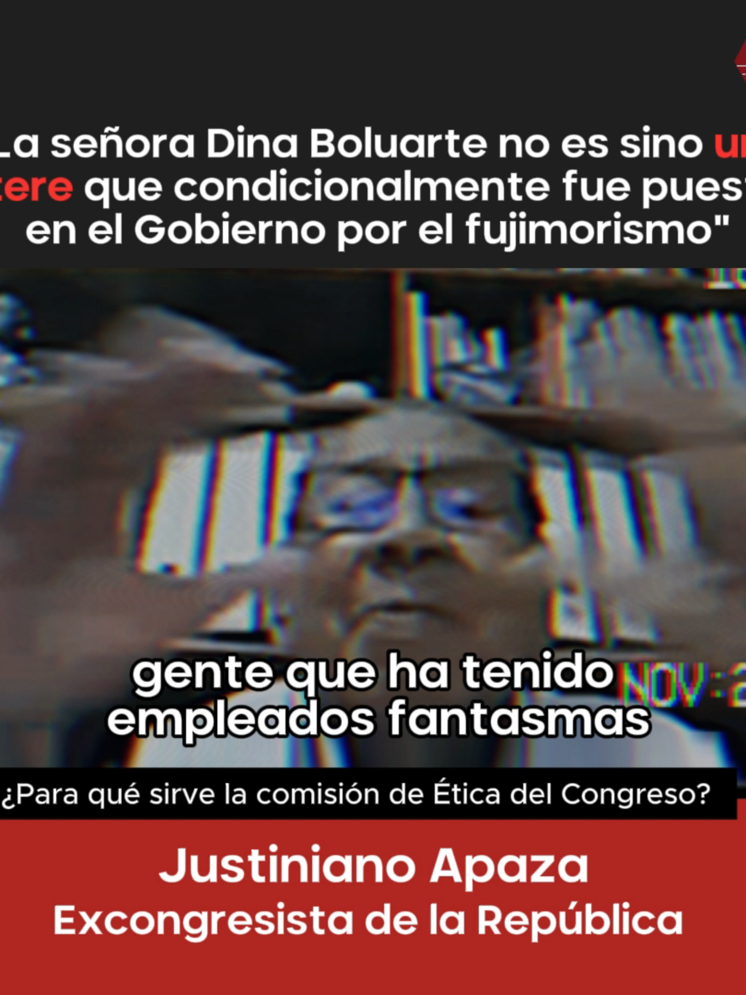 LA RED | Justiniano Apaza, excongresista por Arequipa, afirmó que la presidenta Dina Boluarte es un 