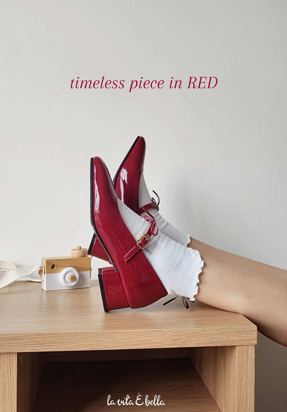 Step into timeless elegance with Adele cherry red Mary Janes—perfect for every special moment. 🌹✨ #fyp #OOTD #cute #fashion #sepatuwanita #outfitinspo #womenshoes #cuteshoes  