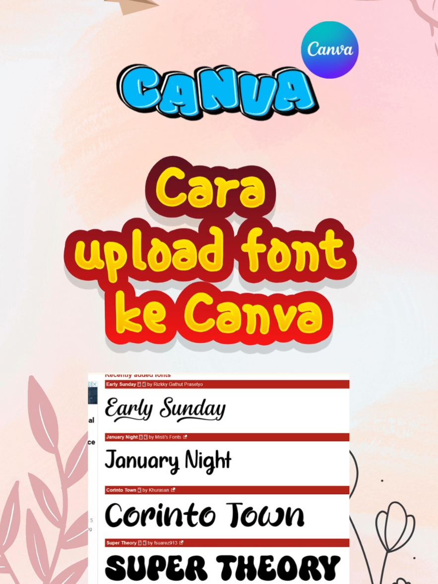 Cara upload font ke canva... #canva  #font #tulisancantik #dafont  #creativedesign  #canvatutorial  #canvauntukpendidikan 