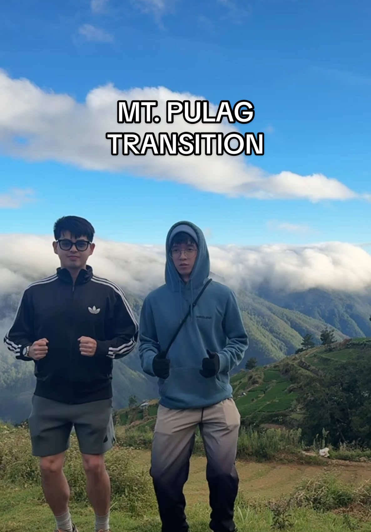 Here’s our entry for the Mt. Pulag transition 😆 Not much clouds tho but view was still 10/10! #hike #hiketok #hikingadventures #hikingszn #hikers #mtpulag #mtpulagadventure #seaofclouds 