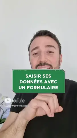 ✅ Tu veux saisir tes données Excel via un formulaire automatique ? Voici une astuce simple pour t’éviter des erreurs et aller plus vite ! 👇 #excel#exceltips#exceltricks#learn#LearnOnTikTok#raccourcisexcel