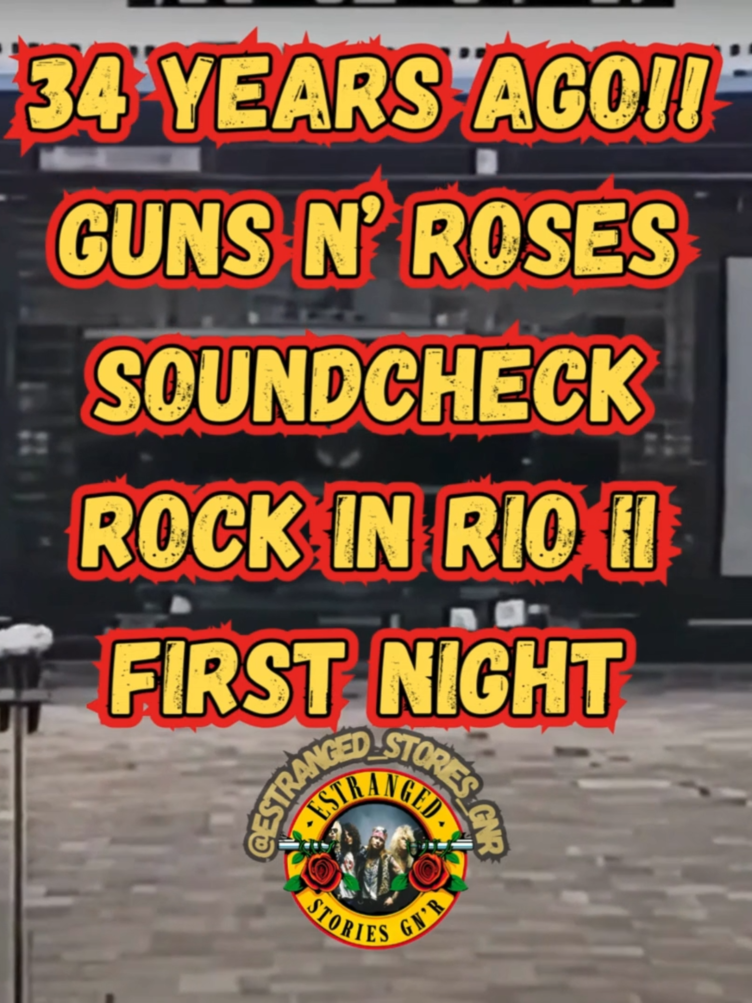 🇧🇷 #nestedia | 20 de janeiro de 1991 Há exatos 34 anos, o Guns N' Roses realizava sua passagem de som para o que seria um dos dias mais memoráveis do Rock N' Roll no Brasil: a segunda edição do Rock in Rio, que retornava após sua majestosa estreia em 1985. 🎸🔥 Com uma organização muito mais estruturada, o evento ocorreu no Estádio do Maracanã, reunindo um público impressionante de 140.000 pessoas. O Guns N' Roses prometia surpresas, e no vídeo vemos a entrada da banda com 