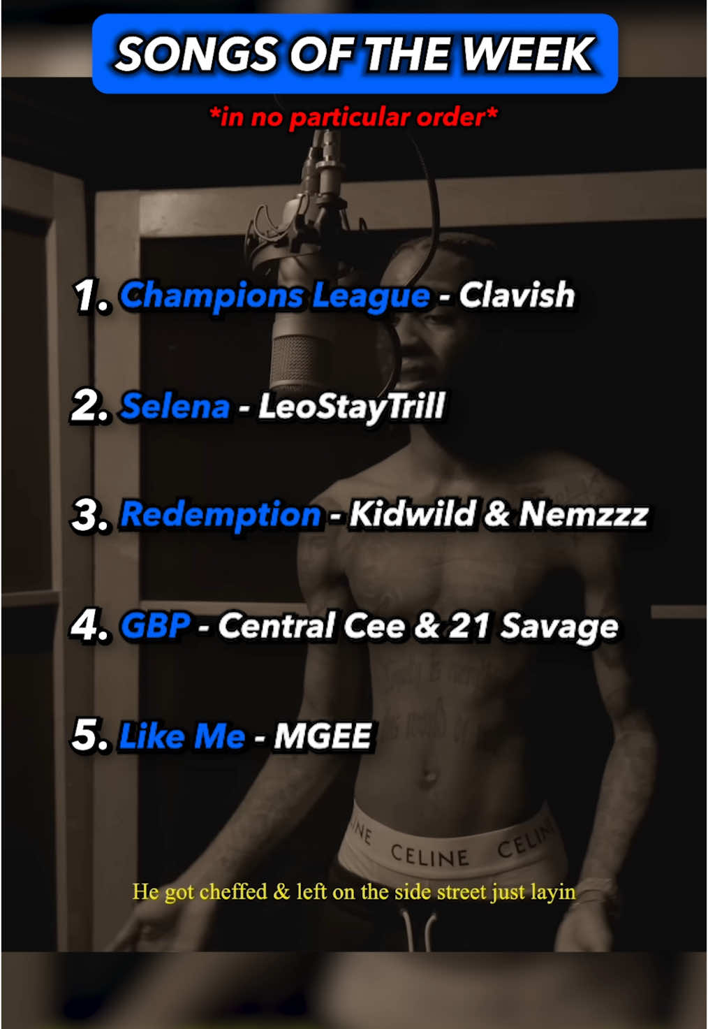 Trending this week! 📈 #mgee #likeme #gbp #centralcee #21savage #redemption #kidwild #nemzzz #selena #leostaytrill #championsleague #clavish #fyp 