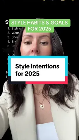 My style goals & wardrobe plan for 2025 - setting goals and creating systems that build habits around shopping, style and how to spend your money on your favorite things will help keep it focused. Full video is on my 📺 channel ✨ #wardrobeplanning #stylegoals2025 #capsulewardobe  #shopyourcloset #personalstylebuilding 