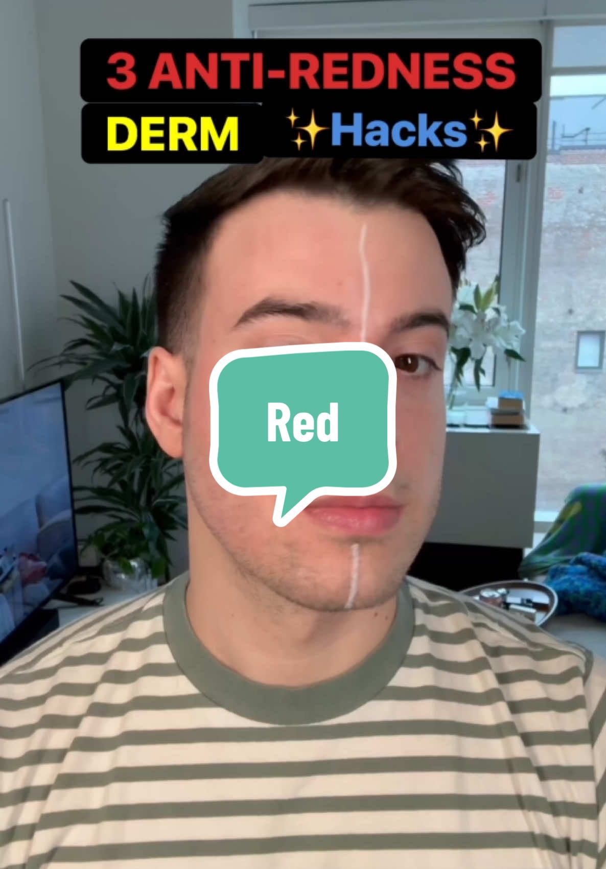 Who else always has a red face?!  A more effective (but more expensive) option is a vascular laser with your derm :)  Featuring @Clinique redness solutions and @Typology Paris green serum  *Please note that this post (like all of social media) is meant to entertain and educate. Never take anything you see on social media as direct medical advice. Always chat with your personal doctor before acting on anything you see on social media. Remember, even otc products and supplements are medicine! Many of these topics are oversimplified to make them more digestible. Context is everything!  #Red #maroon #midnights #skincare #rosacea #beauty #hacks #cosmetics #dermatology