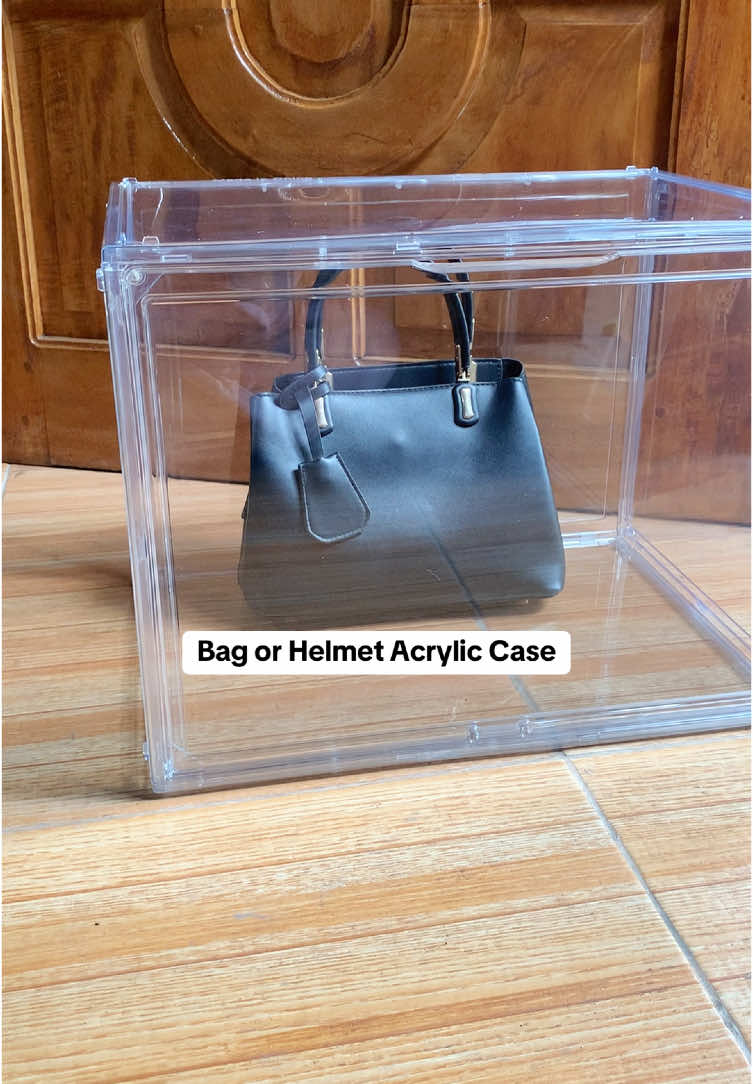 Bag or Helmet Acrylic Case Box #acryliccase #acrylicbox #acrylic #box #storage #storagebox #case #helmet #helmets #bag #bags #bagstorage #organize #organizer #organizers #organizerideas #storageorganizer #fyp 