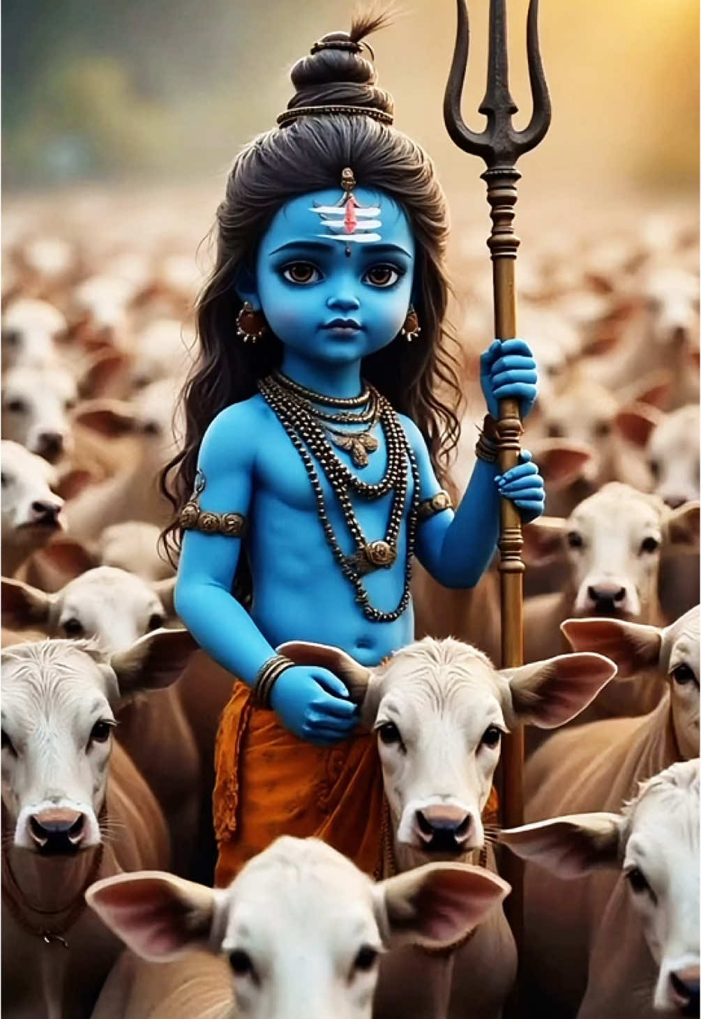 🔱🕉️Divine innocence in the lap of nature 🌿🐄 Little Lord Shiva amidst playful baby calves, radiating serenity and love. A moment that captures the essence of purity and divinity. 💫🕉️ #Shiva #BabyShiva” Hashtags: #LordShiva #BabyShiva #HinduGods #DivineInnocence #SpiritualArt #Calmness #BabyCalves #NatureAndDivinity #PeacefulVibes #DivineChildhood #Hinduism #ShivaInNature #SacredMoments #ShivShakti #MeditativeVibes ##kedarnath #bholenath #DivineGrace #SpiritualJourney #IndianCulture