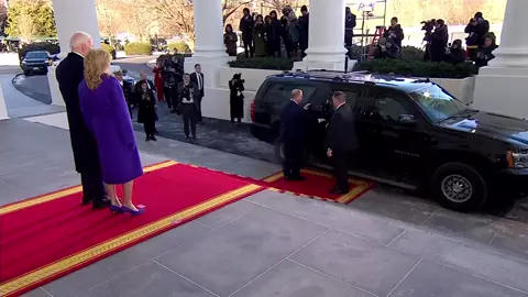 President Biden and first lady Jill Biden welcomed President-elect Trump and incoming first lady Melania Trump to the White House on Monday ahead of the inauguration. #joebiden #donaldtrump #jillbiden #melaniatrump #inauguration 