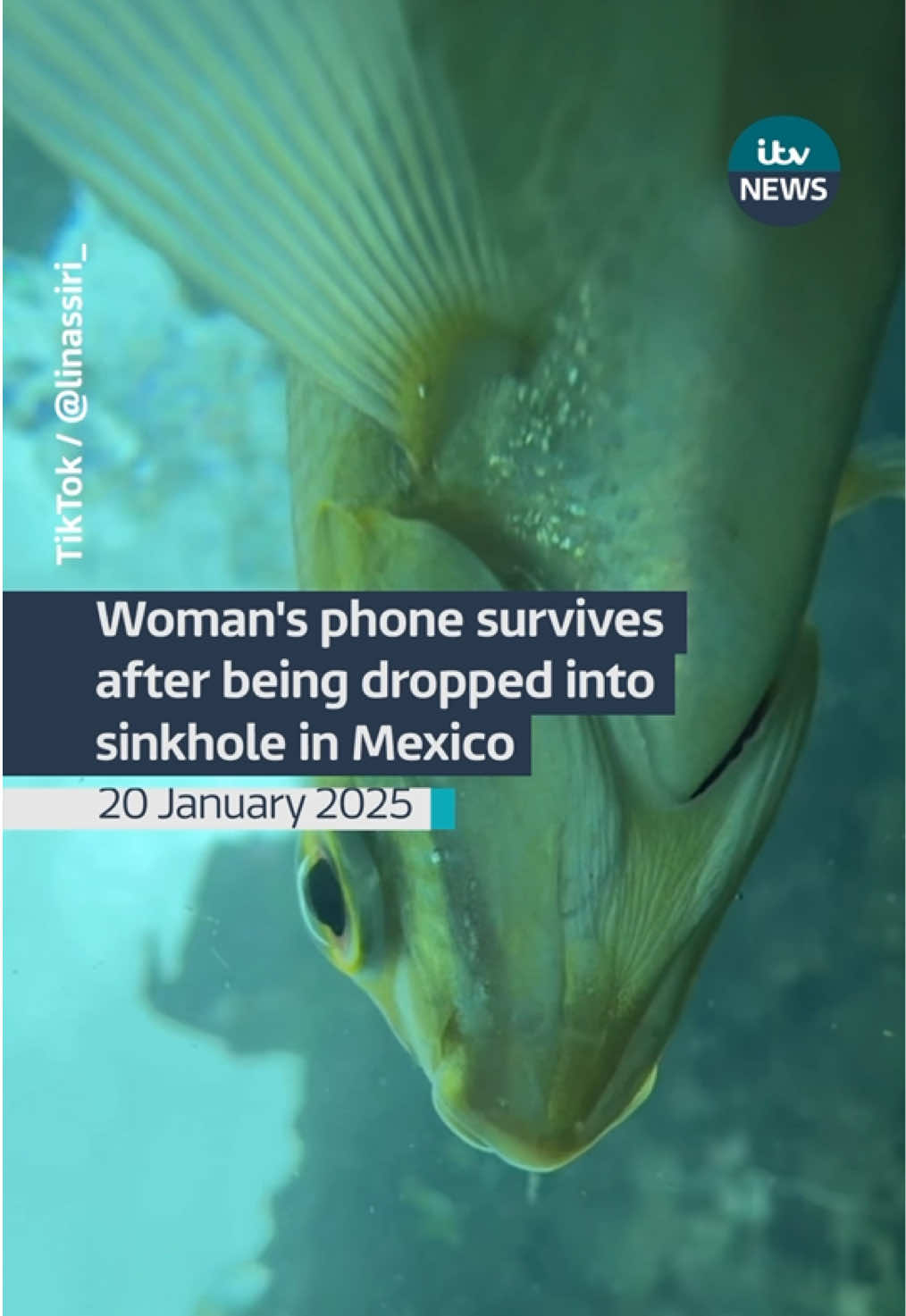 Woman's phone survives after being dropped into sinkhole in Mexico #itvnews 