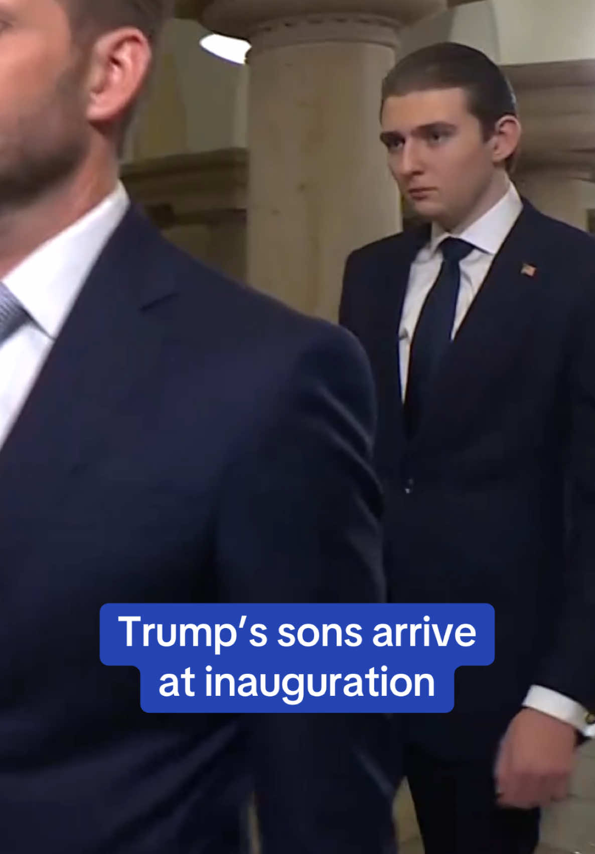 Donald Trump’s sons Barron, Donald Jr. and Eric have arrived for the inauguration ceremony in Washington DC. 🎥 Reuters #politics #trump #barrontrump #inauguration #news 