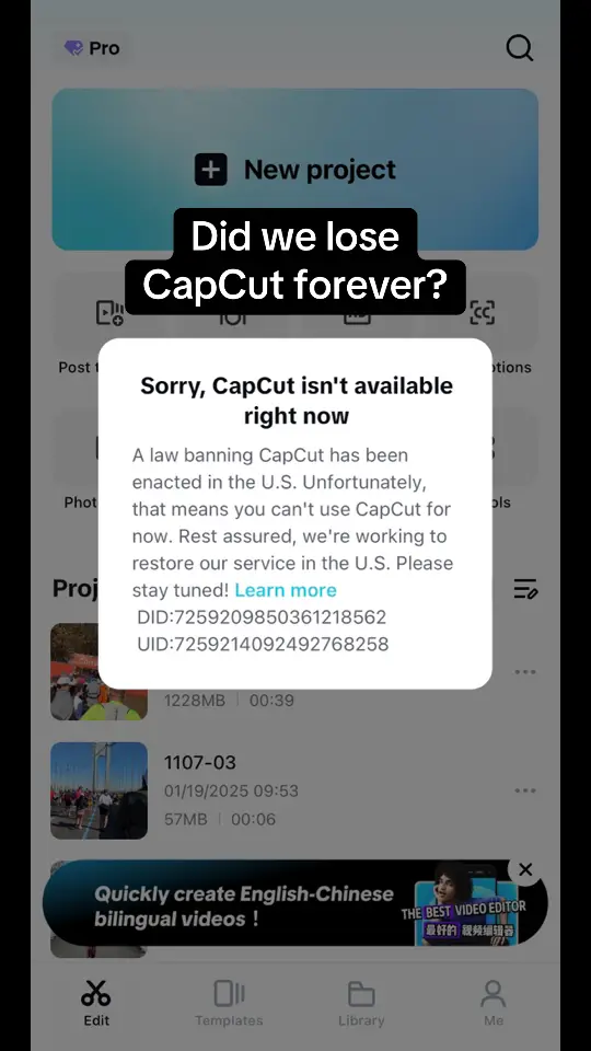 Are we getting @CapCut back?! I want it back now please. #capcut 