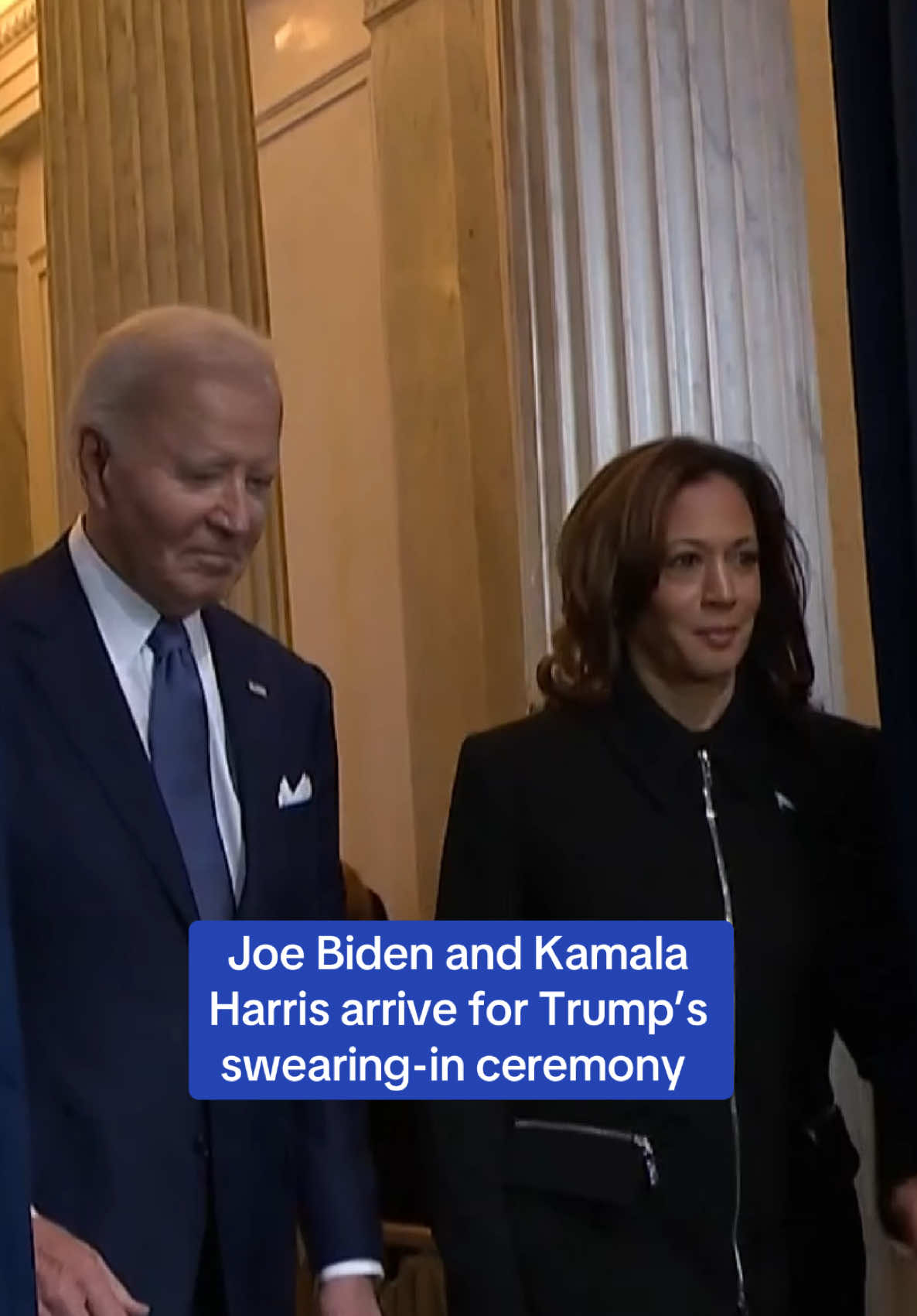 President Joe Biden and U.S. Vice President Kamala Harris arrive at the inauguration of President-elect Donald Trump.  Read more at DailyMail.com  #trump #president #inauguration #USA #donaldtrump #whitehouse 