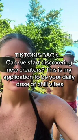 TIK TOK IS BACK... Can we start discovering new creators? This is my application to be your daily dose of chill vibes - help me get to 10k #momtok #newcreators #microinfluencer  #microcreator #ttsaffiliate #chillvibes 