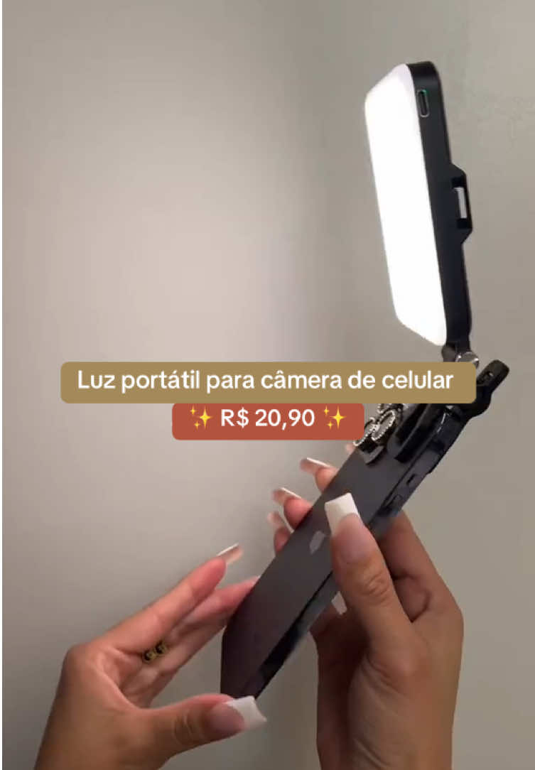 📸 Luz Portatil De Vídeo LED Para Câmera De Celular | #led #foto #photo #luzdeled #fotografia #fotografias #photoviral #suporte #ringlight #video #movie 