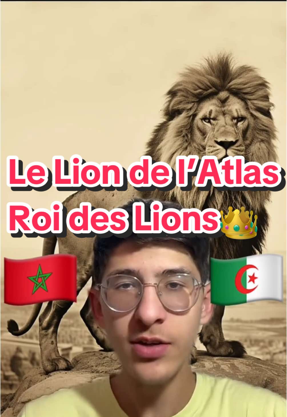 Réponse à @BIG.🎭 Le lion de l’Atlas éteint toute la concurrence c vraiment le Roi des Rois eux même 👑🔥🦁#devinelapersonne  #animal #lion 