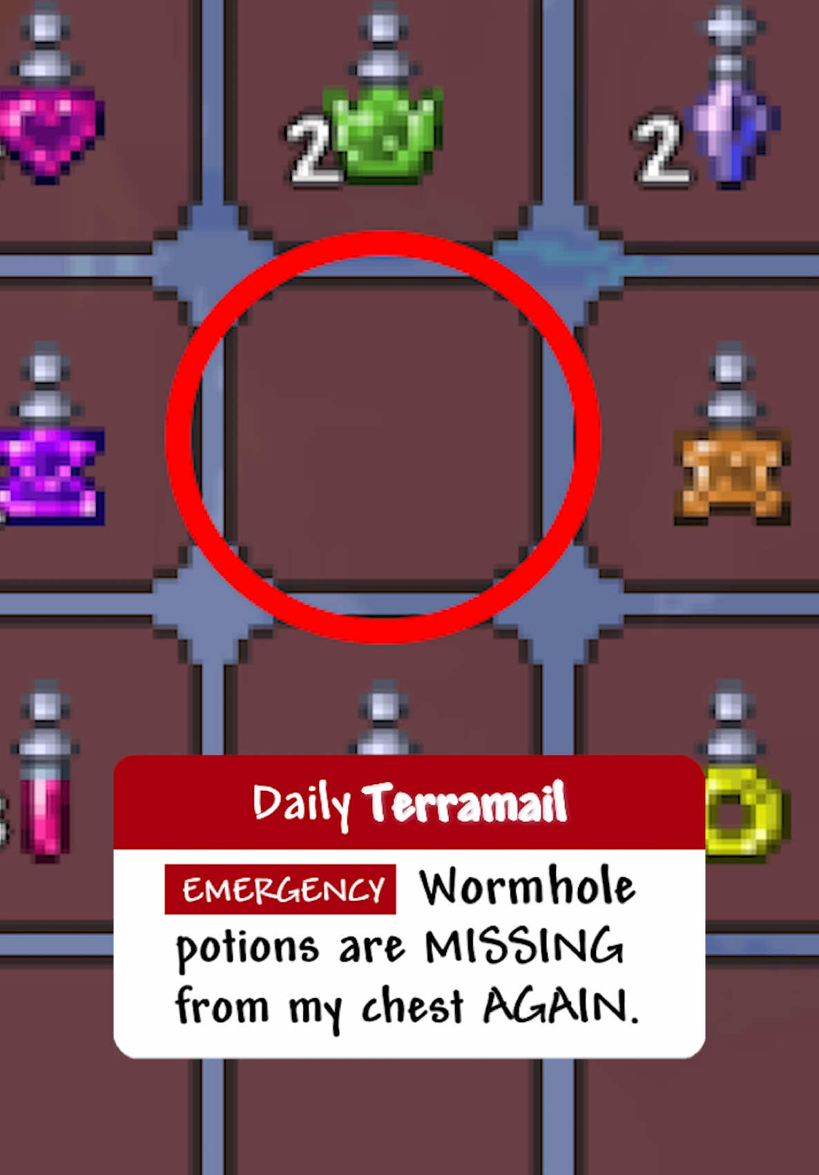 Stop stealing my wormholes. #terraria #terrariamemes #memes #dailynews 