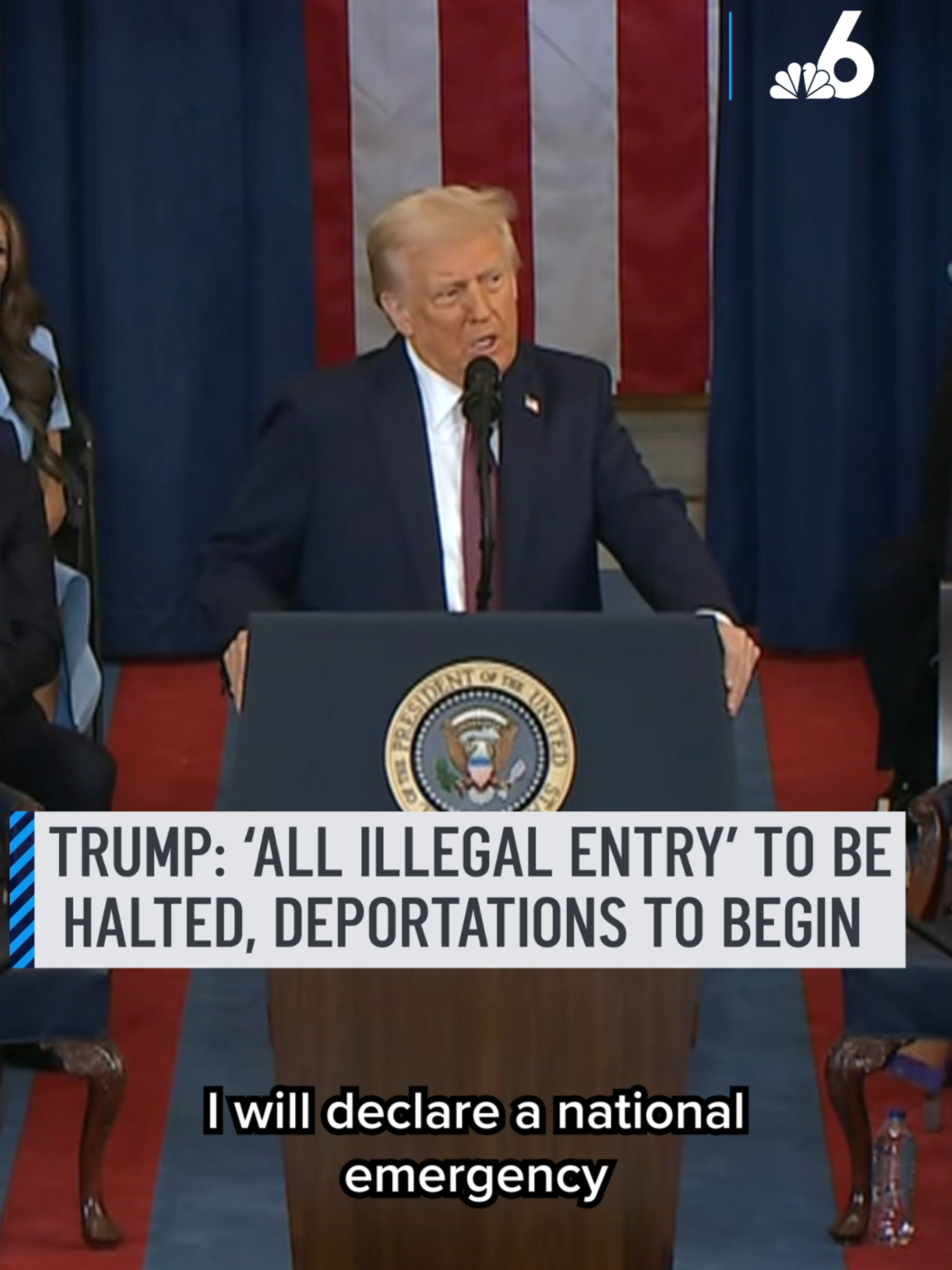 Trump announced that one of his first actions as president will be to declare a national emergency at the southern border.  He said he will return to hardline immigration policies enacted during his first term and designate drug cartels as foreign terror organizations, using the law to take out what he calls 