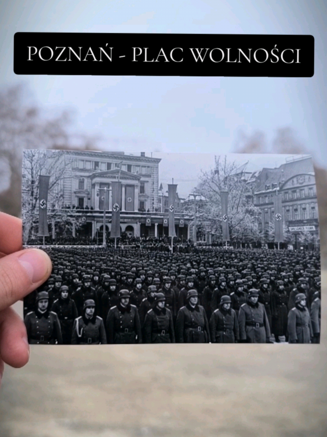 Zaprzysiężenie niemieckich oddziałów złożonych z rekrutów pochodzących z Poznania na Wilhelmsplatz (Obecnie plac Wolności).  Film służy jedynie celom edukacyjnym!  #poznań #Historia #placwolności #niemcy #2wojnaswiatowa #przedipo #przeszłość 