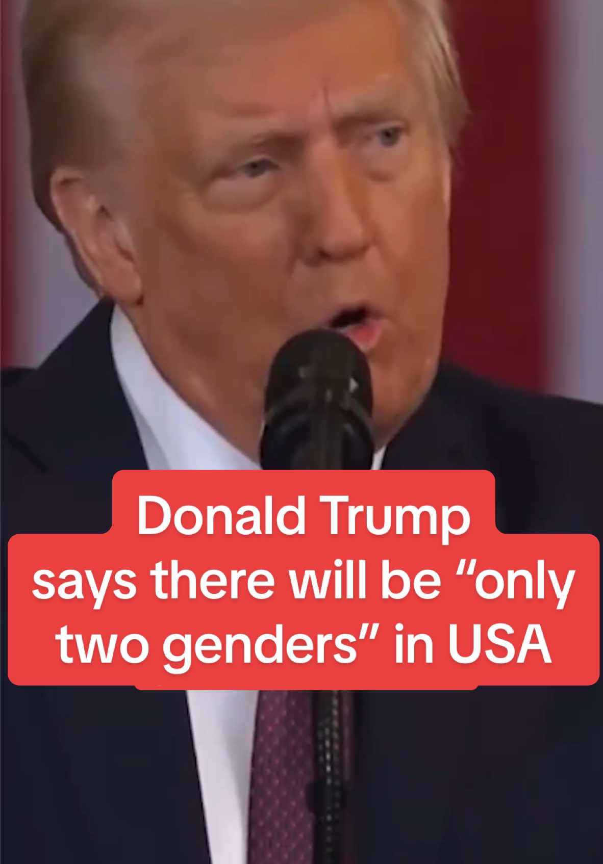 Donald Trump says there will be “only two genders” in USA #fyp #dailymirror #breakingnews 