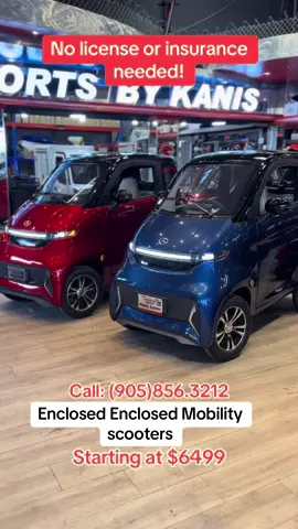 2025 Mobility Scooters NOW IN STOCK!  Starting at $6499.99 (not unit in video, older generation)  📞 905.856.3212 #4u #4upage #foryou #foryoupage #mobilityscooter #enclosedmobility #electricscooter #scooter #minicar #electriccar #minigwagon #canada_life🇨🇦 #kanispowersports #vipermax #usa_tiktok #usa #usa🇺🇸 #toronto #viral_video #canada🇨🇦 #mobility 