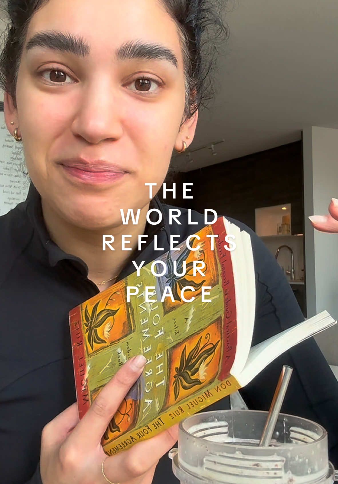 the world reflects your peace ❤️                                                                                                                                                     .                                                                                                                 Book: the four agreements by Don Miguel Ruiz                                        .                                                                                #BookTok #booktoker #selflove #loveyou #loveyourself #selflovejourney #selfimprovement #books 