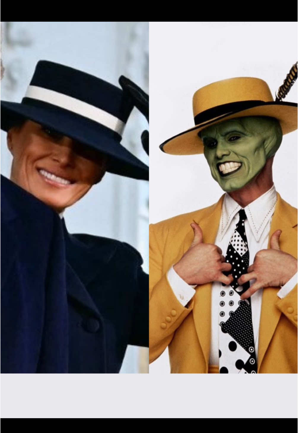 Find the 7 differences 🤣  #melania #melaniatrump #trump #themask #president #movie #fyp #thetrumps #viral #share 