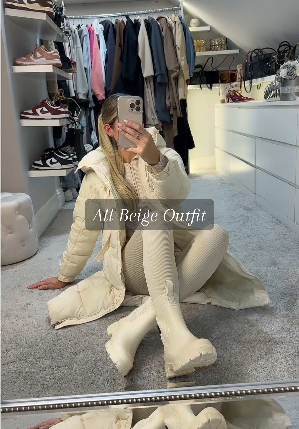 Too much beige? 😄 #beigeoutfit #casualoutfits #winterfashion #tiktokmademebuyit #tiktokshopfinds 