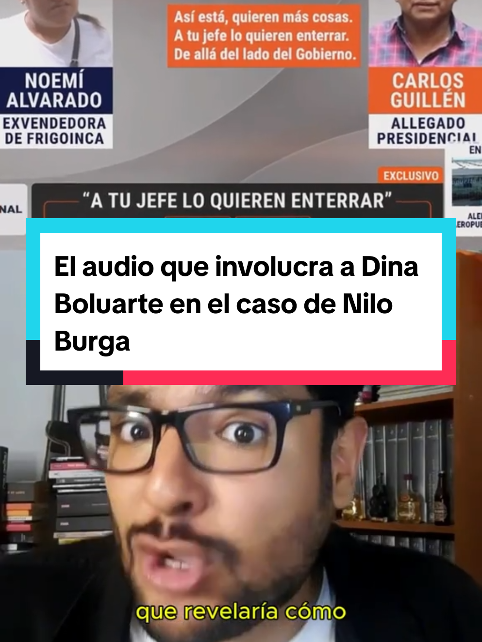 El audio que involucra a Dina Boluarte en el caso de Nilo Burga. #dinaboluarte 