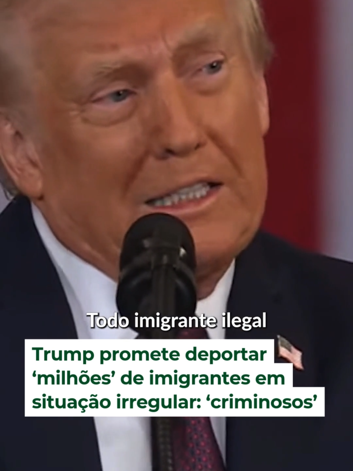 DISCURSO DE POSSE - O presidente dos Estados Unidos, Donald Trump, prometeu nesta segunda-feira (20), em seu discurso de posse, que vai deportar “milhões” de imigrantes em situação irregular. “Primeiramente, vou decretar emergência nacional em nossa fronteira sul. Todas as entradas ilegais vão ser bloqueadas imediatamente e iniciaremos o processo de envio de milhões e milhões de estrangeiros criminosos para os locais de onde vieram”, afirmou o presidente republicano. #mundo #us #mexico #migration #eua #usa #estadosunidos #posse