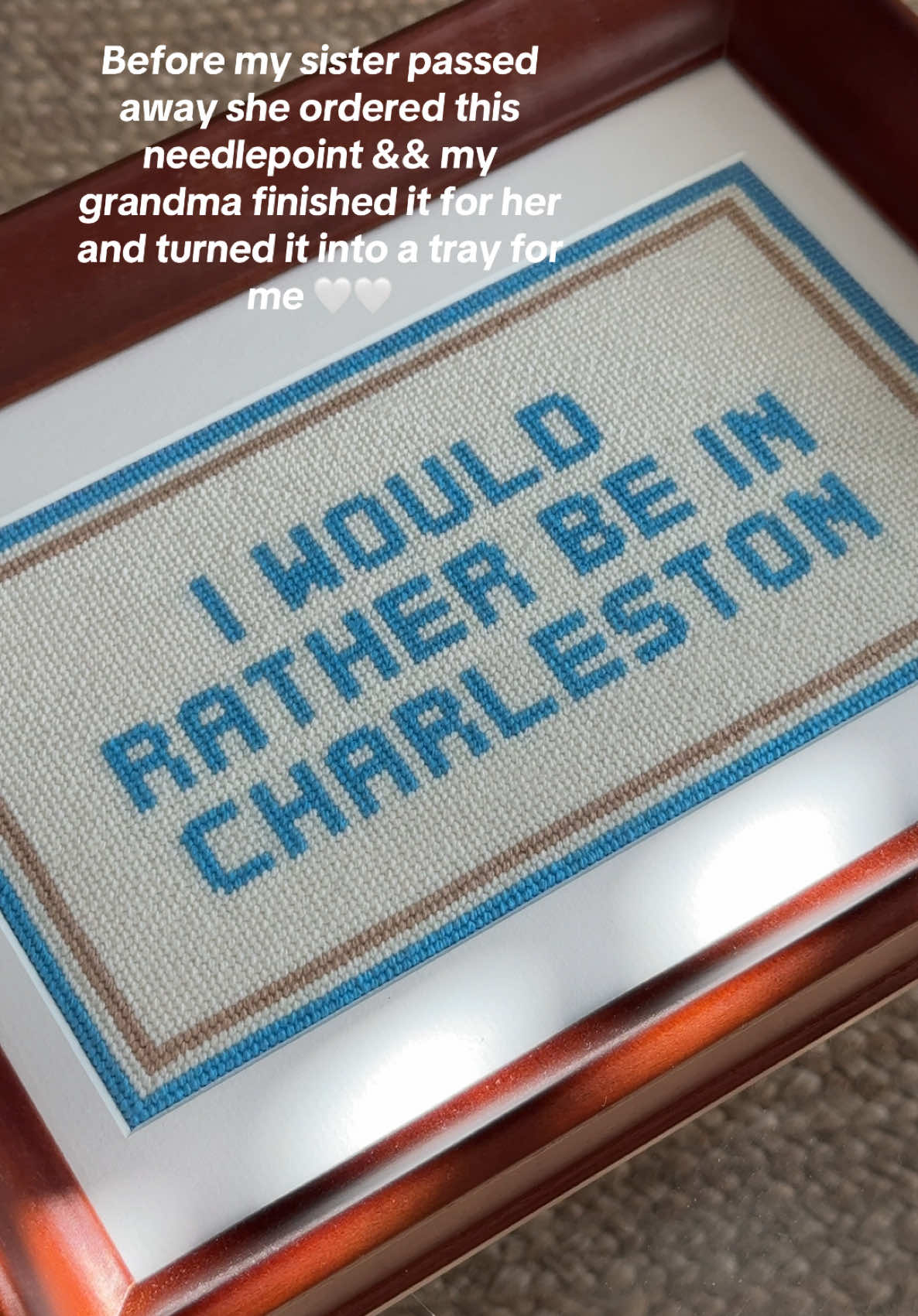 One of my favorite things 🤍 #grief #griefjourney #Siblings #needlepoint @Lycette 