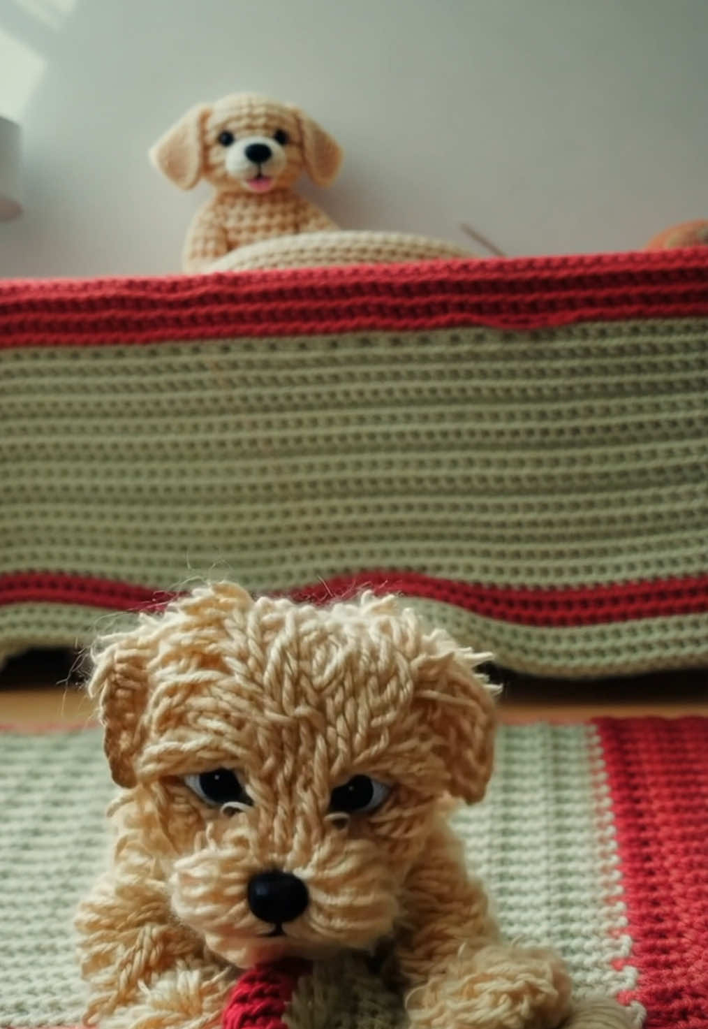 Can you watch our Knitty for a sec? #dog #knitpets #fyp 