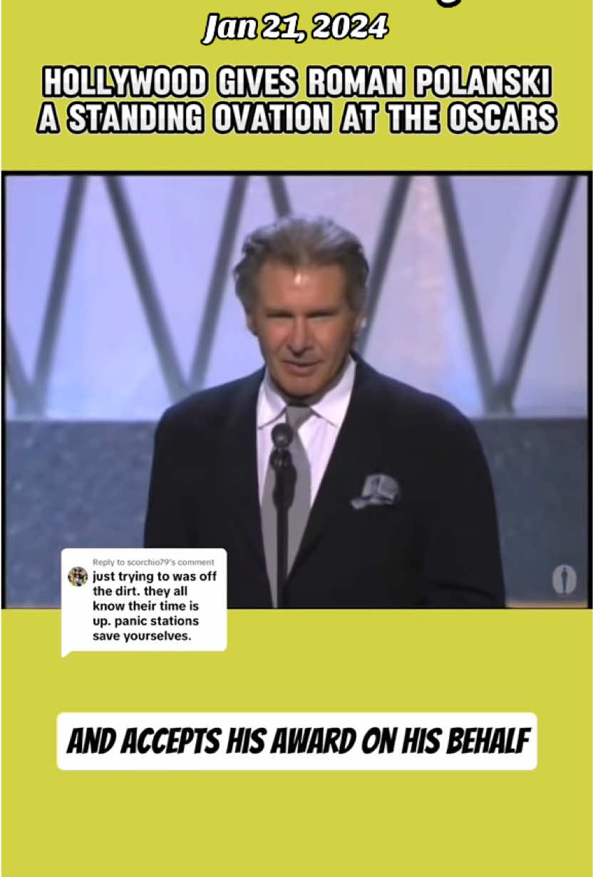 #hollywood #oscars #hollywoodisevil #romanpolanski #bestdirector #academyawards #polanski #onthisday 