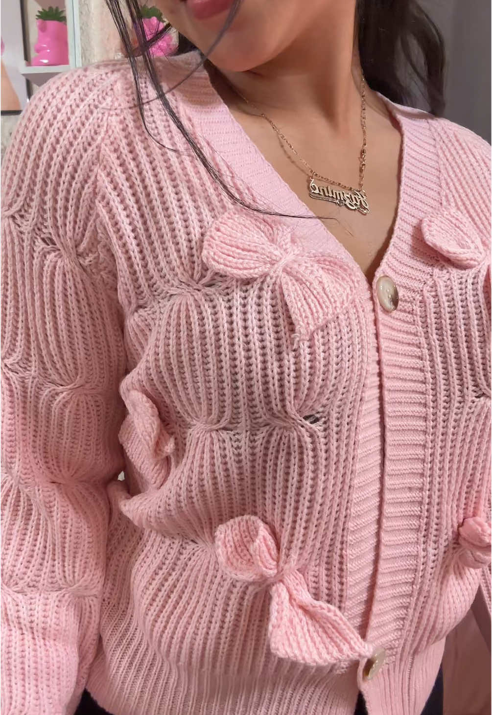 for my coquette girlies 🎀 #cardigan #pinksweater #bows #coquette #ValentinesDay 