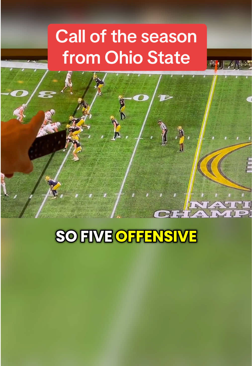 Look at that #treyveonhenderson block! #buckeyes #ohiostate #willhoward #jeremiahsmith #quinshonjudkins #notredame #irish #fightingirish #osufootball 