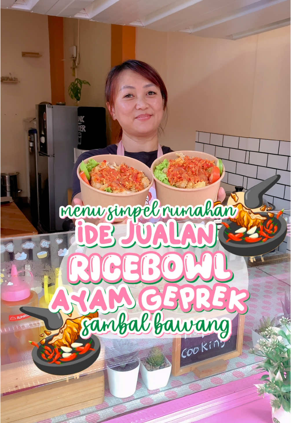 Menu simpel rumahan, ide jualan ricebowl ayam geprek sambal bawang ✨ Akhirnya aku spill nih resep menu jualan aku yang selalu laris di warung. Apapun menu jajanan yang aku bikin, aku selalu pake kaldu sehat dari lemonilo, walaupun tanpa micin, tapi rasanya ga kalah gurih kaya pake micin 😁 #idejualan #ideusaha #modalkecil #ideusaharumahan #umkm #umkmindonesia #iburumahtangga #iburumahtanggasukses #fyp #iburumahtanggabisaberkarya #asiknyakuliner #menureceh #usahamodalkecil #jualandirumah #bisniskecil #jajanantiktok #jajanyuk #ideusahamodalkecil #ayamgeprek #sambalbawang #resepmasakan #resepsambalbawang 