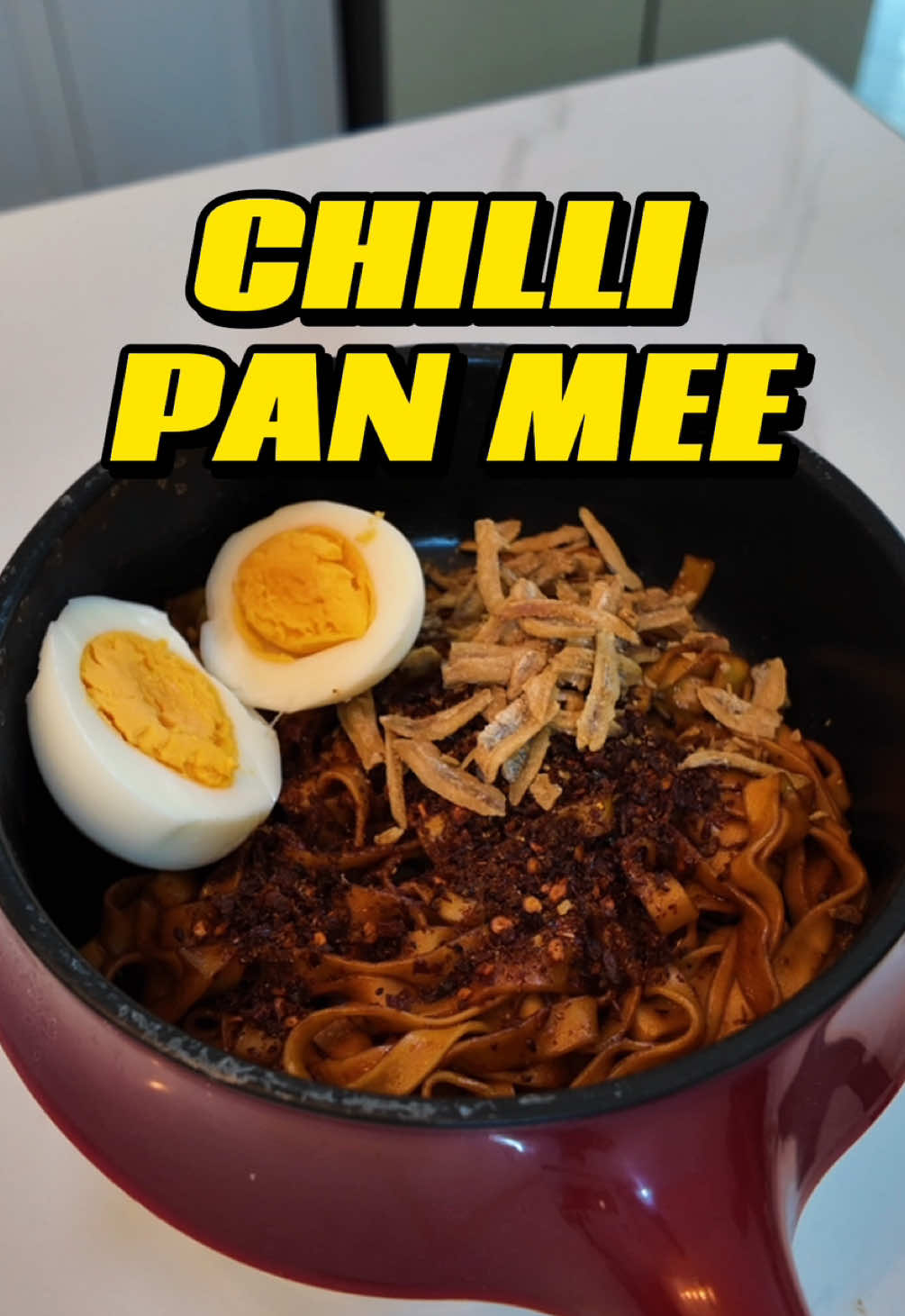 Sape yang dah lama craving nak makan chilli pan mee tu, korg kena cuba yg ni tau serious sedap 😋😋 #meetmee #drychilipanmee #chilipanmee 