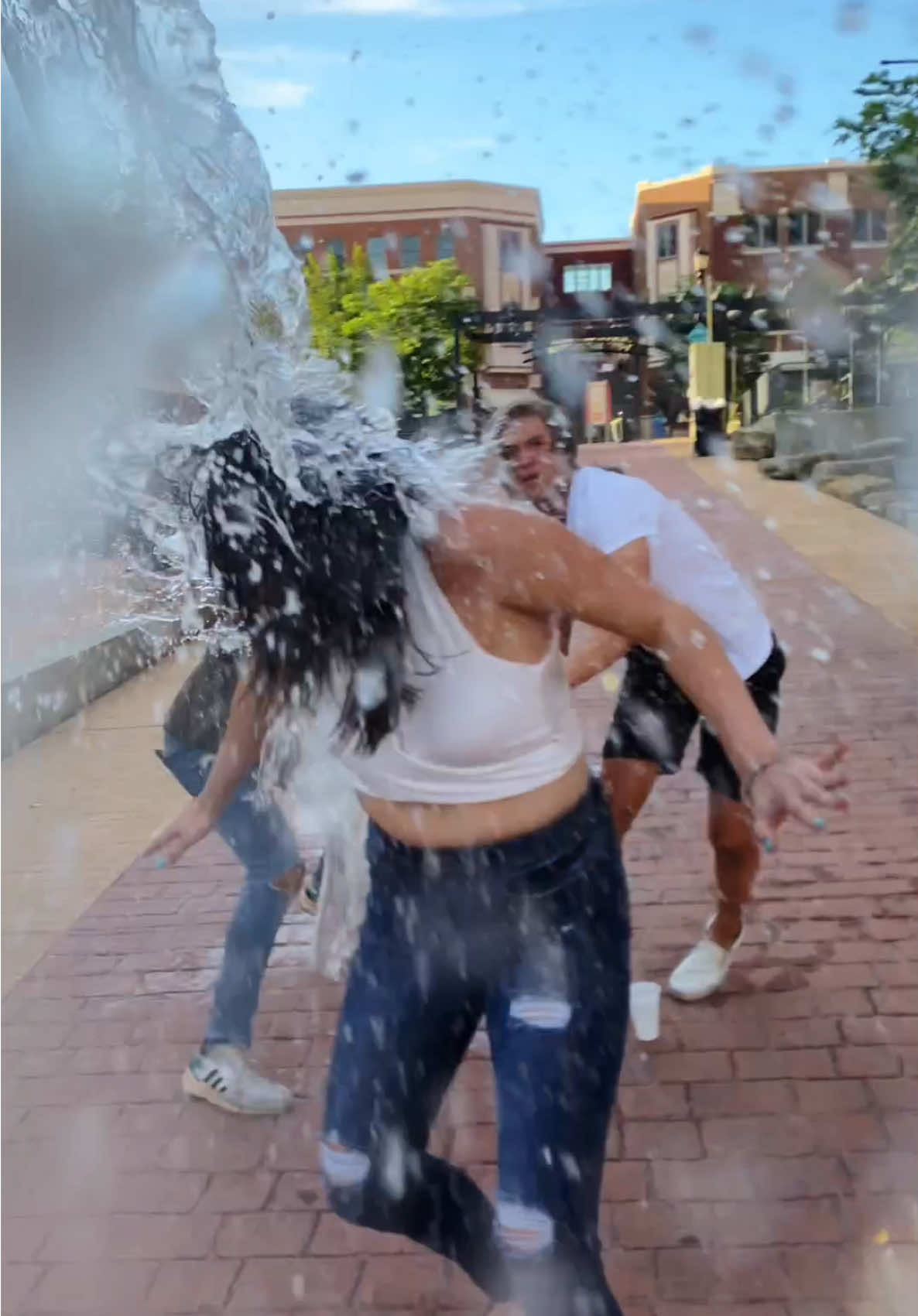Replying to @Shane Nagy Bro Chill It’s Just Water Part 4 😂 #skit #karma #rainonme #public #prank #jaws #slipnslide 