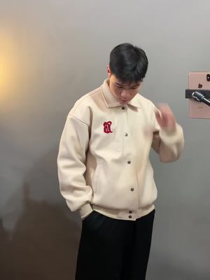 Lạnh rồi săn Áo Khoác Varsity Lông Cừu đi