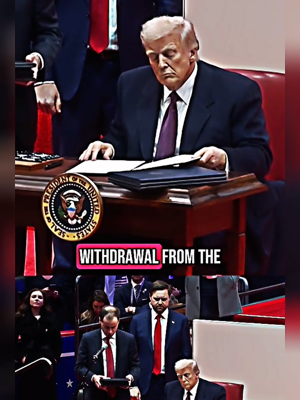 Donald Trump signs the first oder asa president 🚩❤️‍🩹 #47thpreaident #donaldtrump #Trump2024 #Trump #usa🇺🇸 #goat #electionday #viral #trending #fyp #viralvideo #Trumpedit 