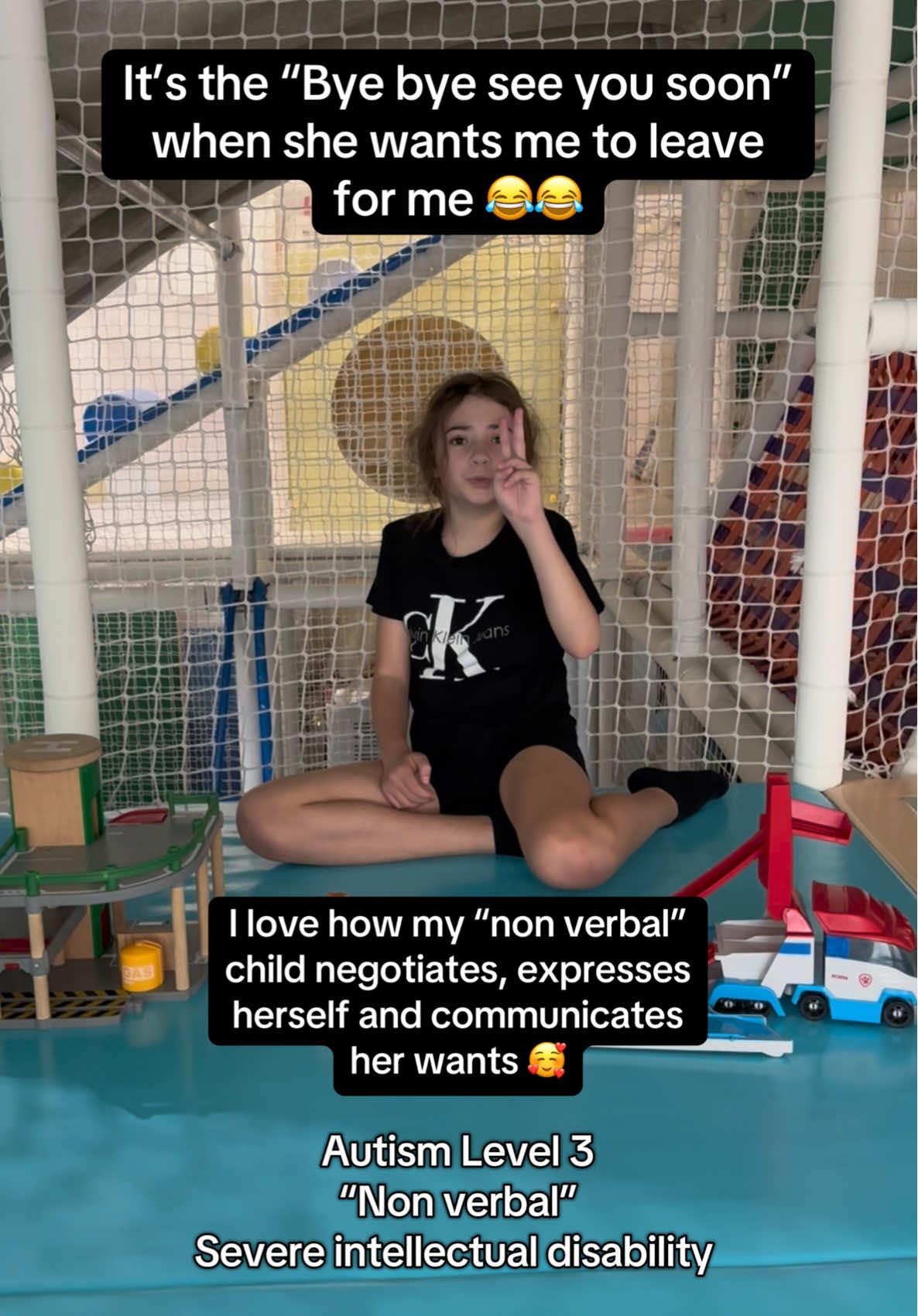 Such a vibe with her famous “2 more minutes” 😅🩷 #autism #autismawareness #nonverbalautism #autismacceptance #communication #autismoftiktok #fyp 