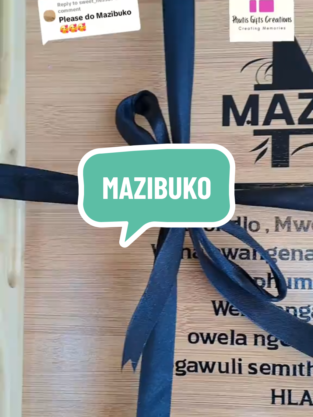 Replying to @sweet_ness87  #Mazibukoclannames  #personalisedwoodentray  #phutisgiftcreations  #mazibuko 