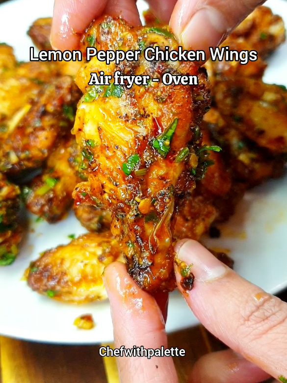 Lemon Pepper Chicken Wings In Air Fryer  #lemonpepper #chickenwings #airfryer #airfryermaster #airfryerrecipes #chicken 