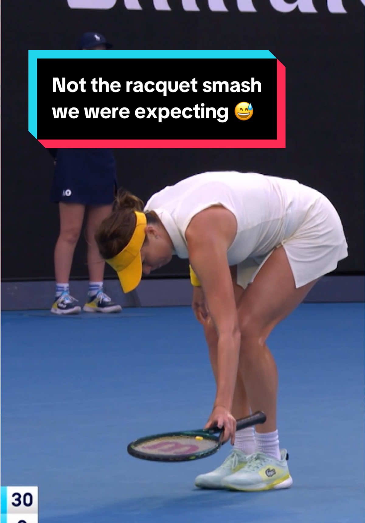 Racquet smash - but Anastasia Pavlyuchenkova style 💥😅 #ausopen #wta #tennis 