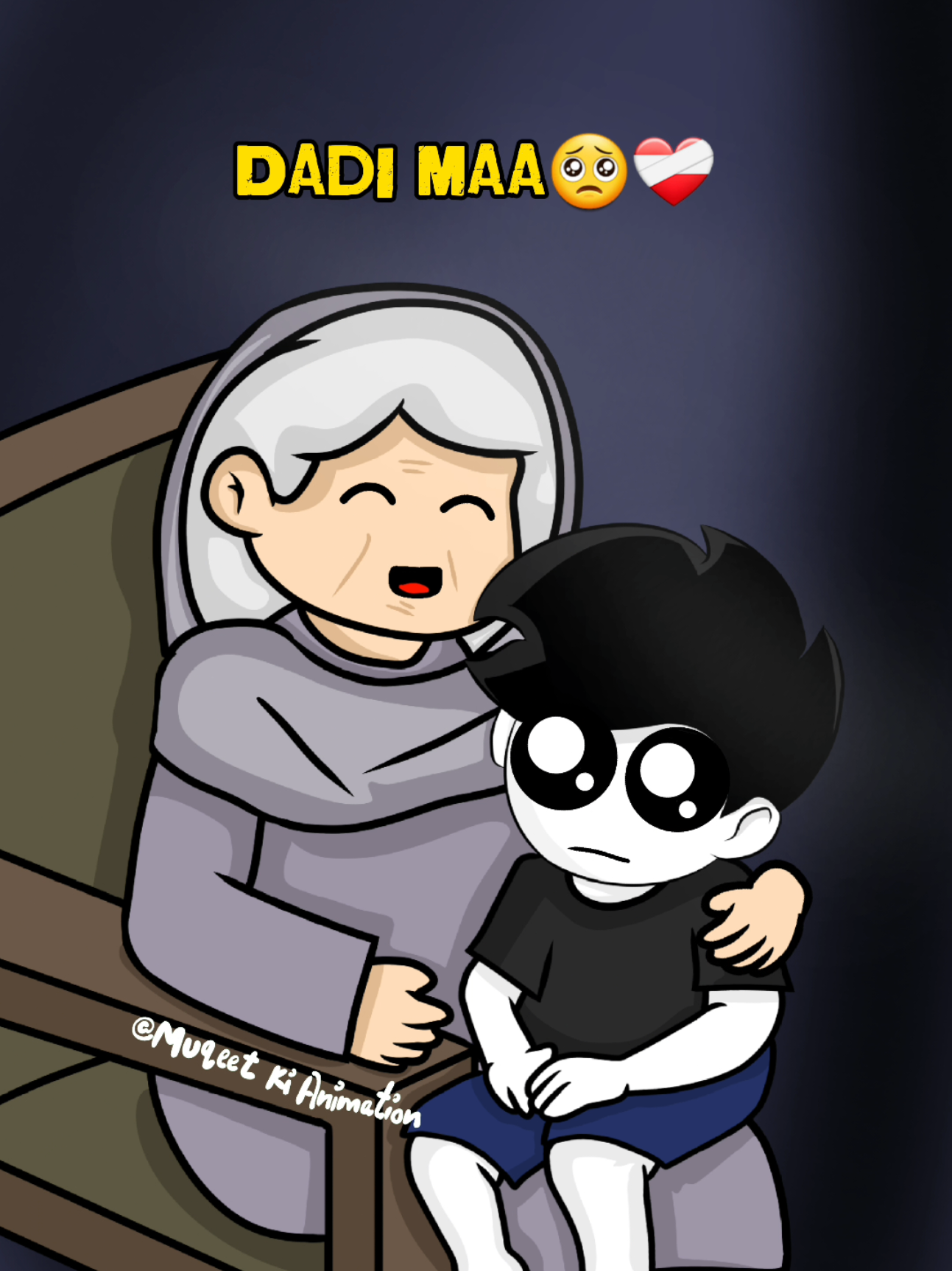 Dadi Maa🥺❤️‍🩹 #dadi #dadimaa #dadilove #cartoonvideo #vuralvideos #10millionviews #emotionalvideo #grandmalove #grandparents 