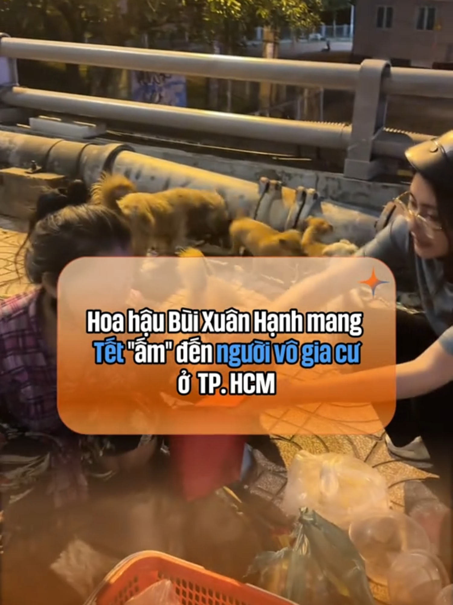 Tết là dịp để trở về nhà đoàn viên bên gia đình nhưng những điều tưởng chừng bình dị ấy lại là ước mơ rất đỗi xa vời đối với người gia cư. Thấu hiểu được điều ấy, hoa hậu @hoahau.xuanhanh đã tận tay trao bánh, mứt cùng bao lì xì cho họ như một lời chúc Tết đầy ấm áp.  #banhsharenho #wheelofshare #hoahaubuixuanhanh