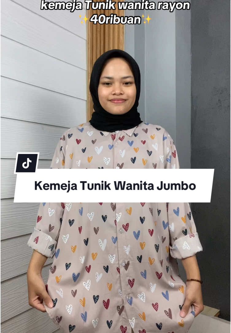 Rekomendasi Kemeja Tunik wanita jumbo  #kemejatunik #kemejarayon #kemejajumbo #kemejaoversize #kemejawanitajumbo 